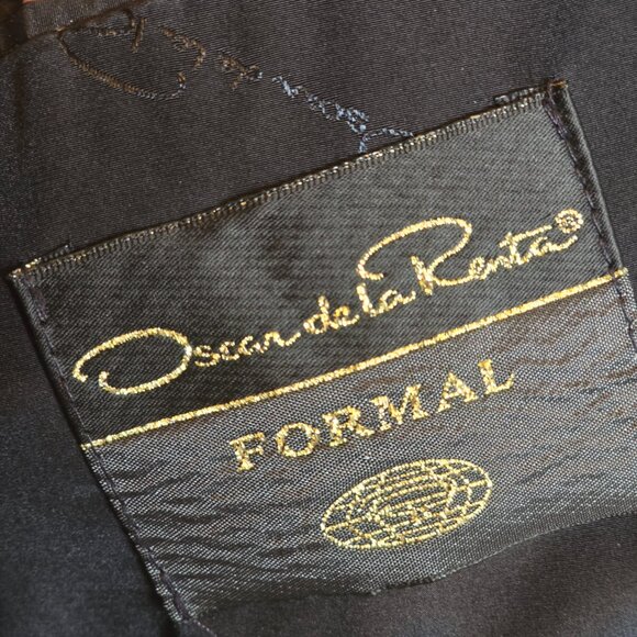 OSCAR DE LA RENTA Black Tuxedo Jacket sz 40R - Picture 5 of 6